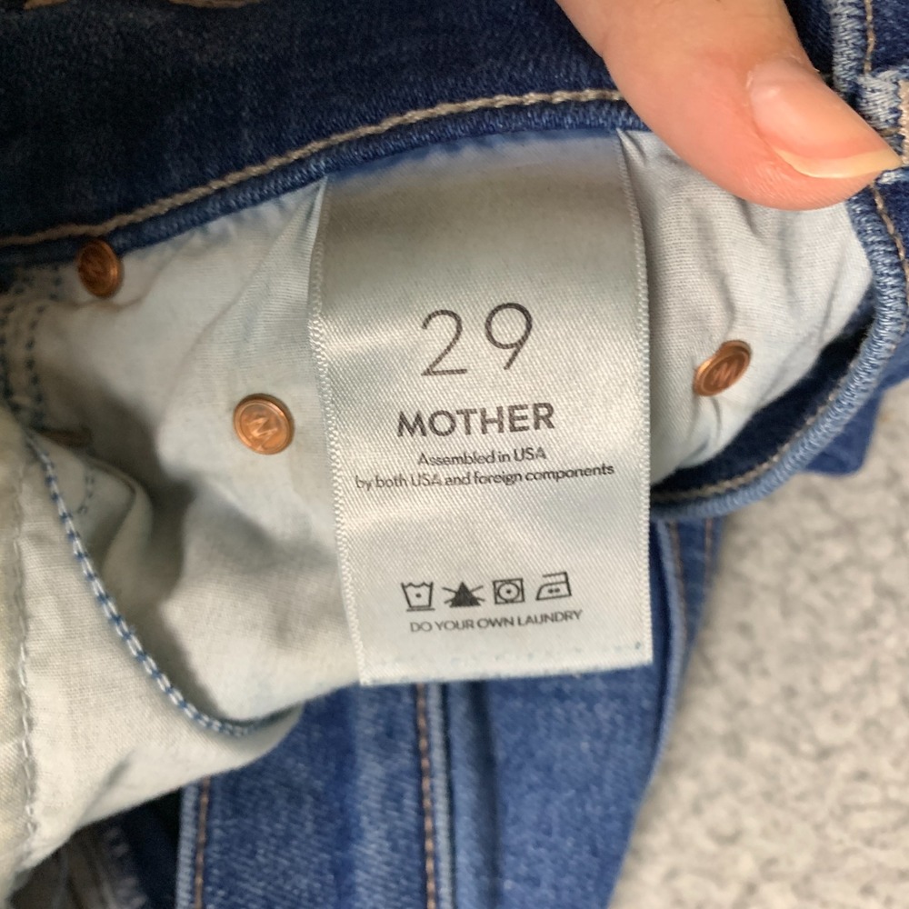 Mother The Twister Ankle Jeans Women's 29 Across The Finnish Line Denim Wide Leg - Picture 6 of 15